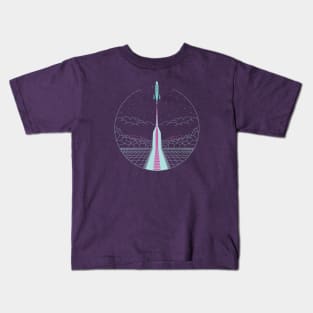 Vaporwave Rocket Launch Kids T-Shirt